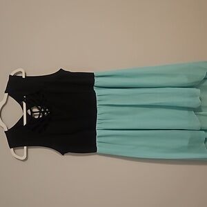 Deb Sleeveless Two Tone Dress